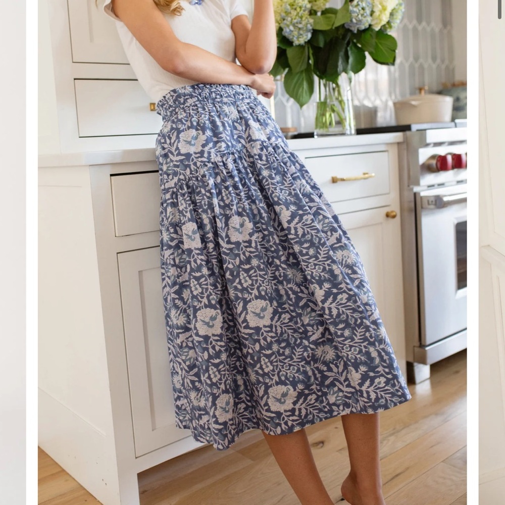 Louisa skirt in “Indigo Blossom”